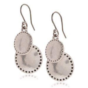 Lucky Brand Women's Double Drop Earring, Silver, One Size
